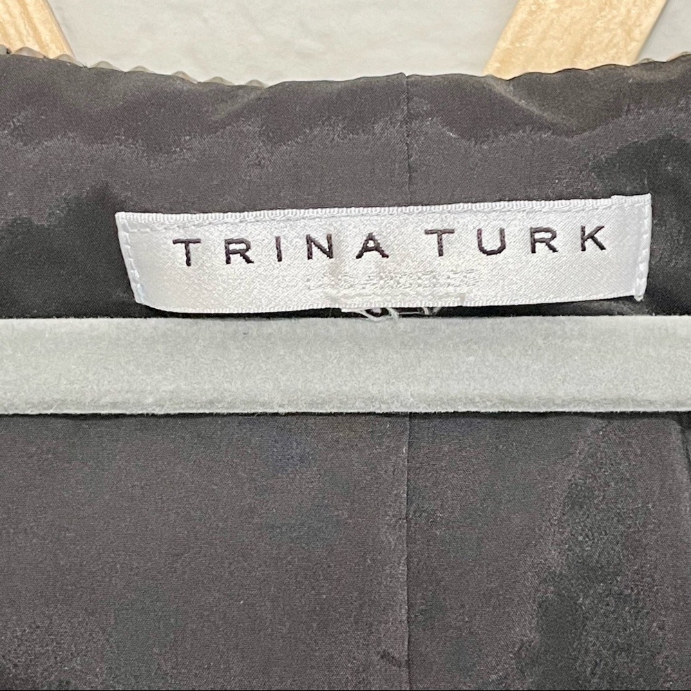 Trina Turk Black Mini Dress with Silver Accents - Picture 4 of 10